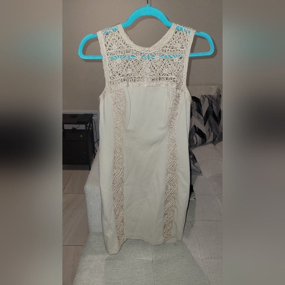 Adam Lippes Cream Lace Dress